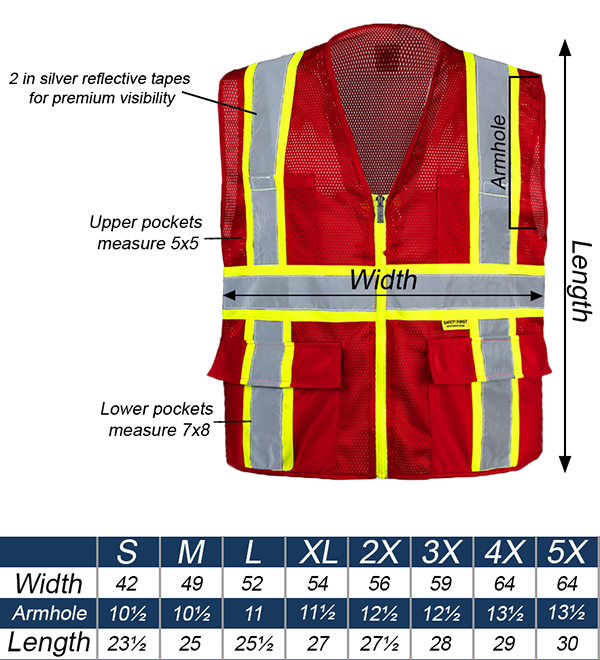 Professional Black Mesh Safety Vest MP40BK